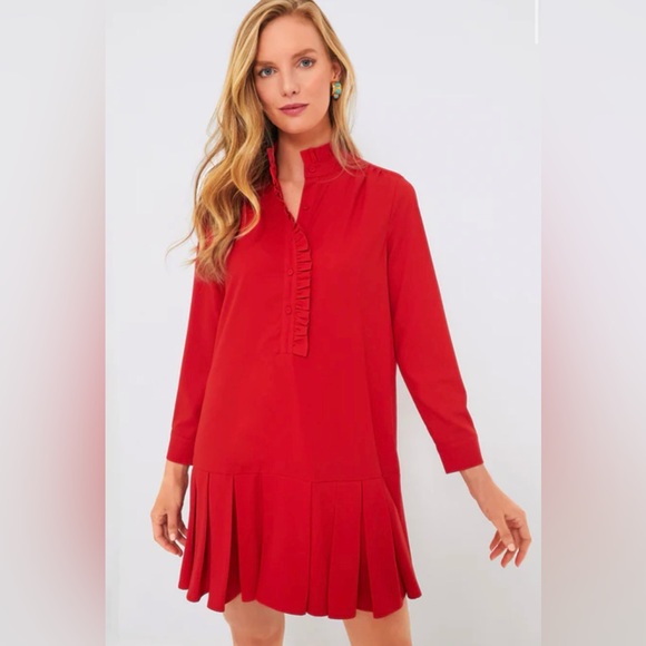 Tuckernuck Dresses & Skirts - Tuckernuck Red Crepe Tate Dress Women’s Size Medium